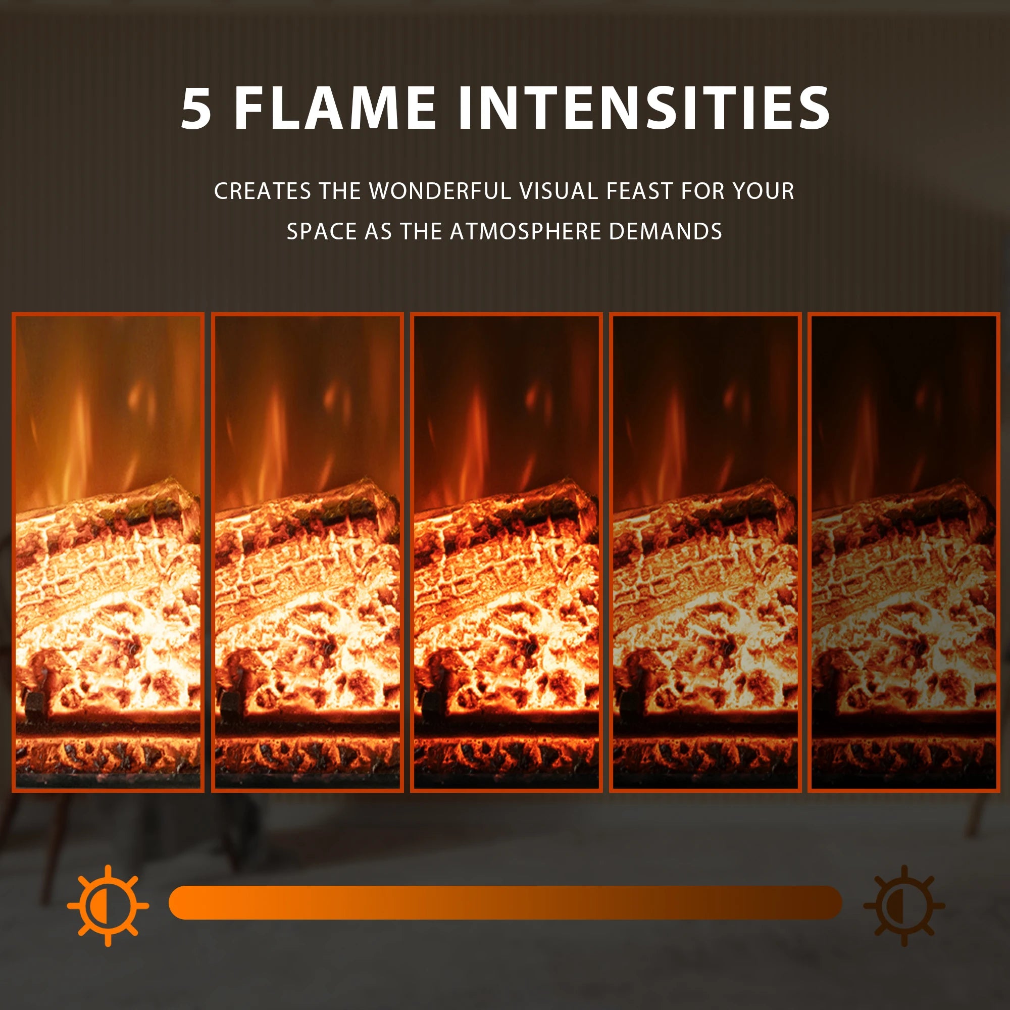 Luxstar 33-Inch Modern Electric Fireplace Insert Factory Wholesale Cheap Built-in Decorative with Heat for Household Use-5