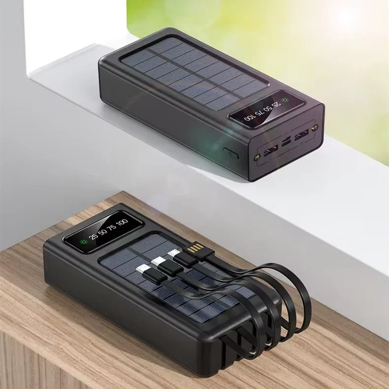 Wholesale Charger Travel Powerbank Led Solar Power Bank Portable 30000mah Power Bank Solar-7