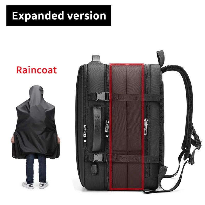 New Multifunction Large Capacity Usb Raincoat Backpack Business Travel Laptop Backpack Bag Men-6