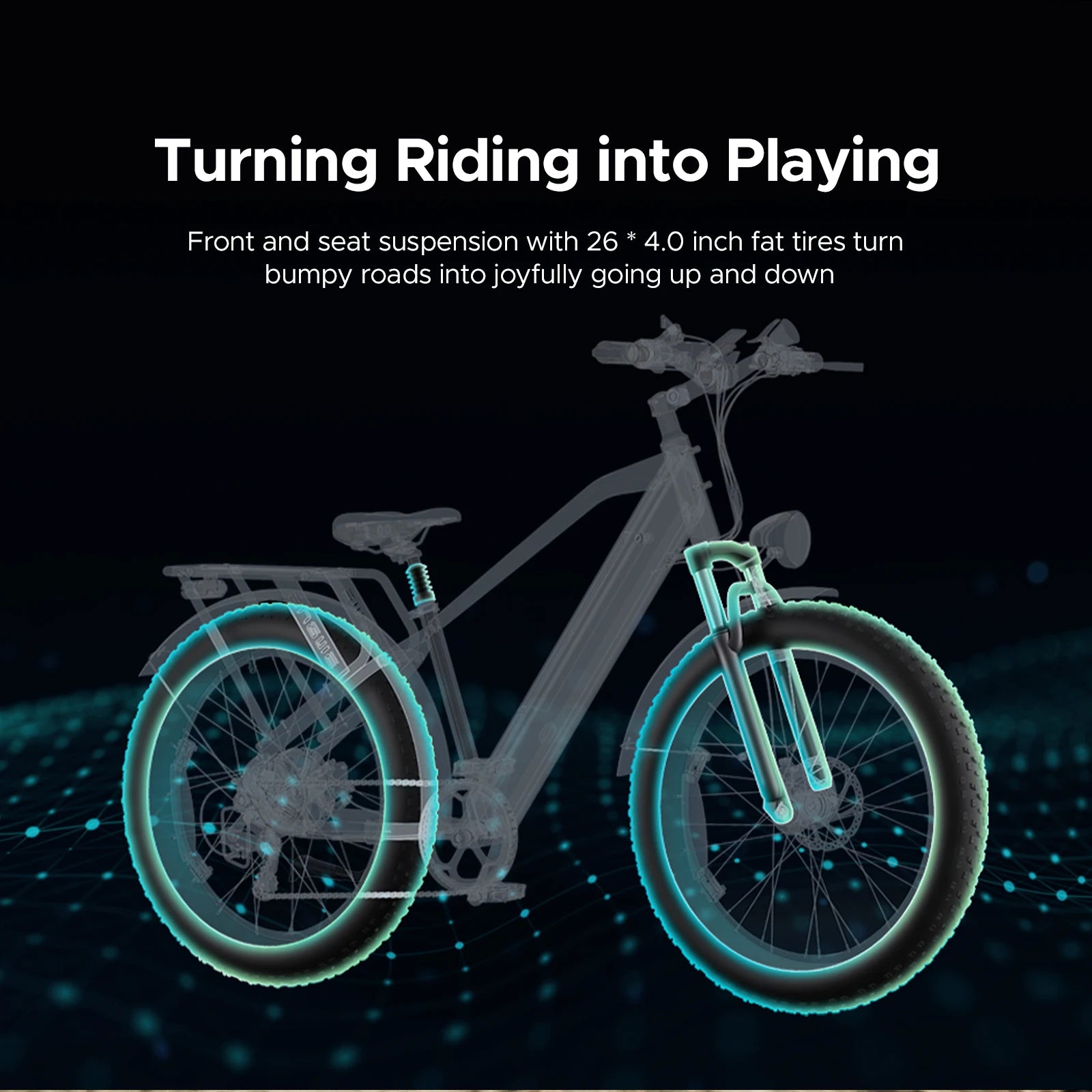 Drop Shipping ENGWE E26-ST-EU Oil Brake Fat Snow Tires 250w 140KM Famale Version New Electric Mountain Bike 26*4.0 Inch 48v16ah-5