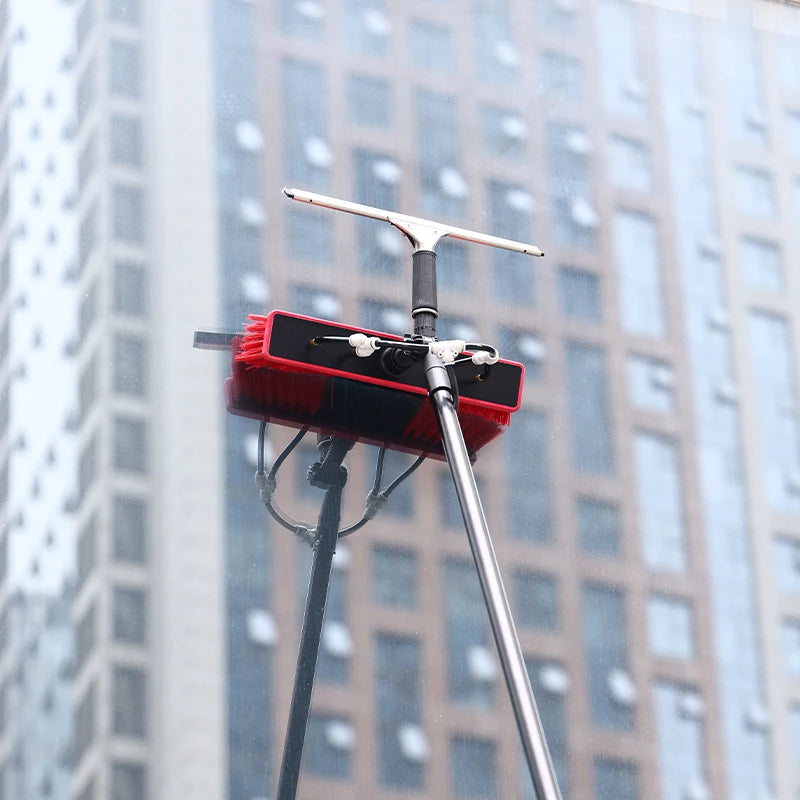 Best Selling Easy Handle Solar Panels Cleaning Brush Water Fed Brush Window Cleaning Kit Telescopic Aluminum Water Fed Pole-5