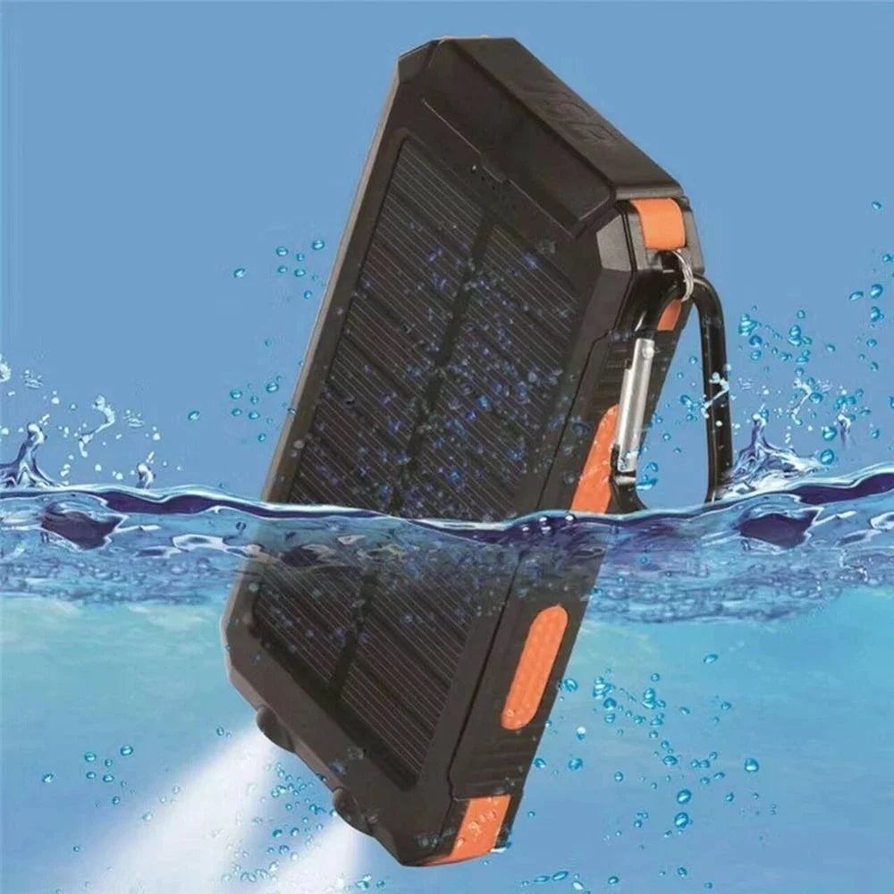 10000mah/20000mAh S11 with Solar Panel Portable Powerbank Dual USB Cell Phone Charger External Battery Power Bank with Light-3