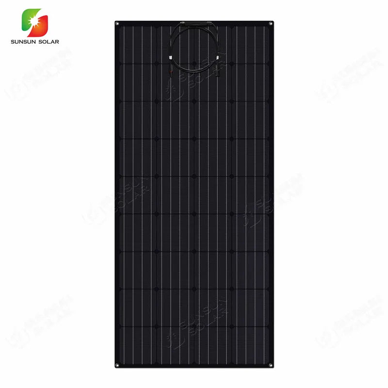 New Promotion ALL BLACK 200W 210W 18V ETFE Monocrystalline Silicon Flexible Solar Panel Semi-Flexible PV Flex Solar Panel-3