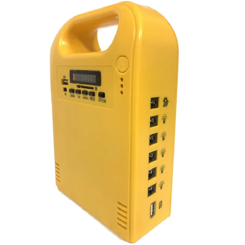 Portable Solar Panel Kit Solar Charging System Solar Lighting System Green Technology Lithium Ion PWM 1W LED Bulb * 2 Pcs 6.4V-4