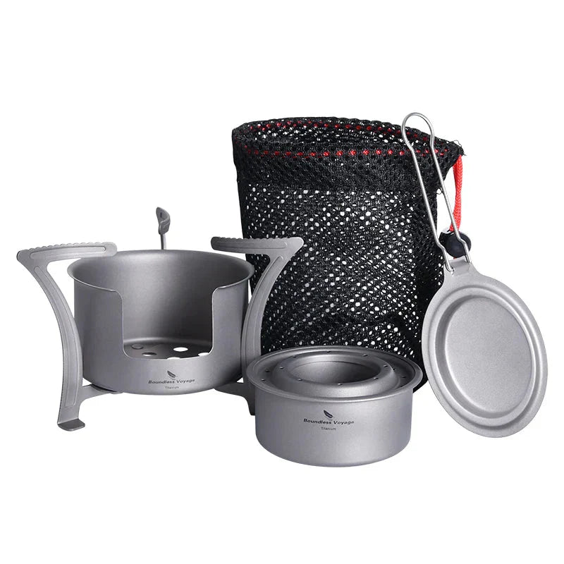 Titanium Multi-Fuel Camping Stove Grey-2