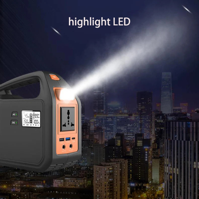 155Wh Off-grid Portable Battery System Home Outdoor Backup Supply Camping Solar Power Station 220V Solar Power Generator-2