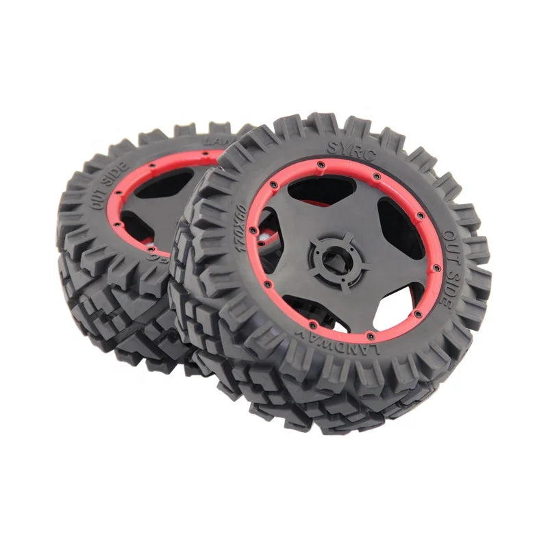 2pcs SY ROVAN Front Tires & Wheels Spare Parts for 1/5 SY HPI KM BAJA 5B RC Car Parts-4