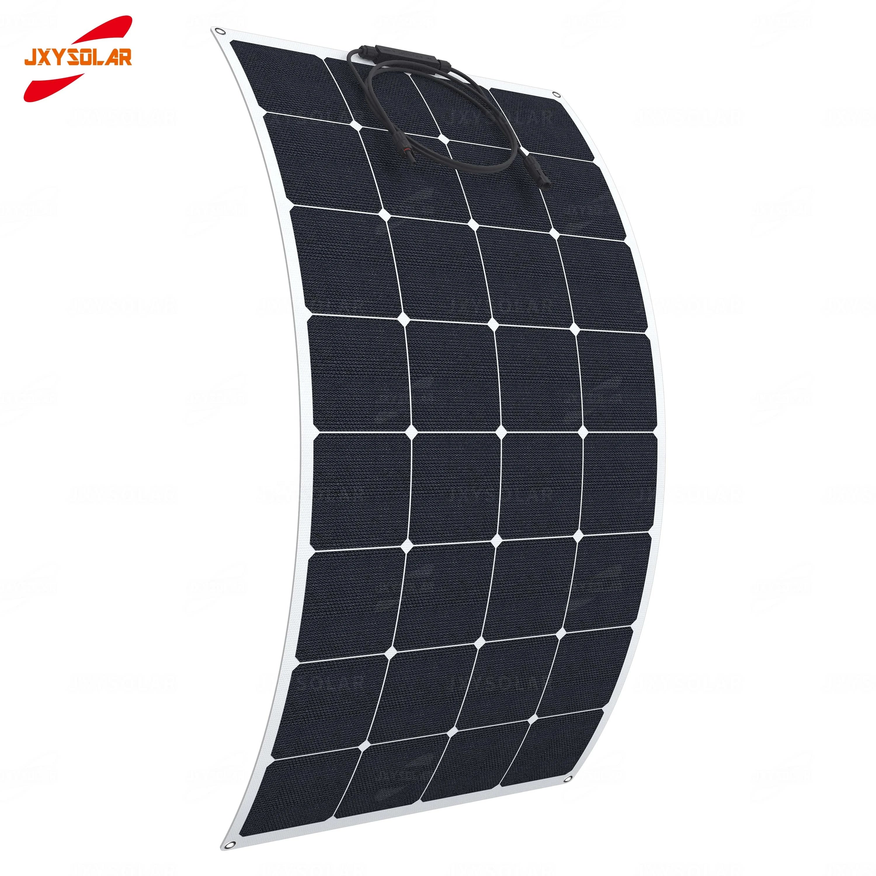 110W 18.5V ETFE Sunpower Cells Semi Flexible Solar Panels Charging for Batteries Marine Yachts Campervans Boats RVs-0