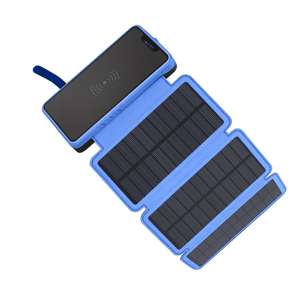 New Product Ideas 2025 Electronics Portable Foldable Solar Panel Large Capacity 20000mAh Wireless Charging Solar Power Bank-0