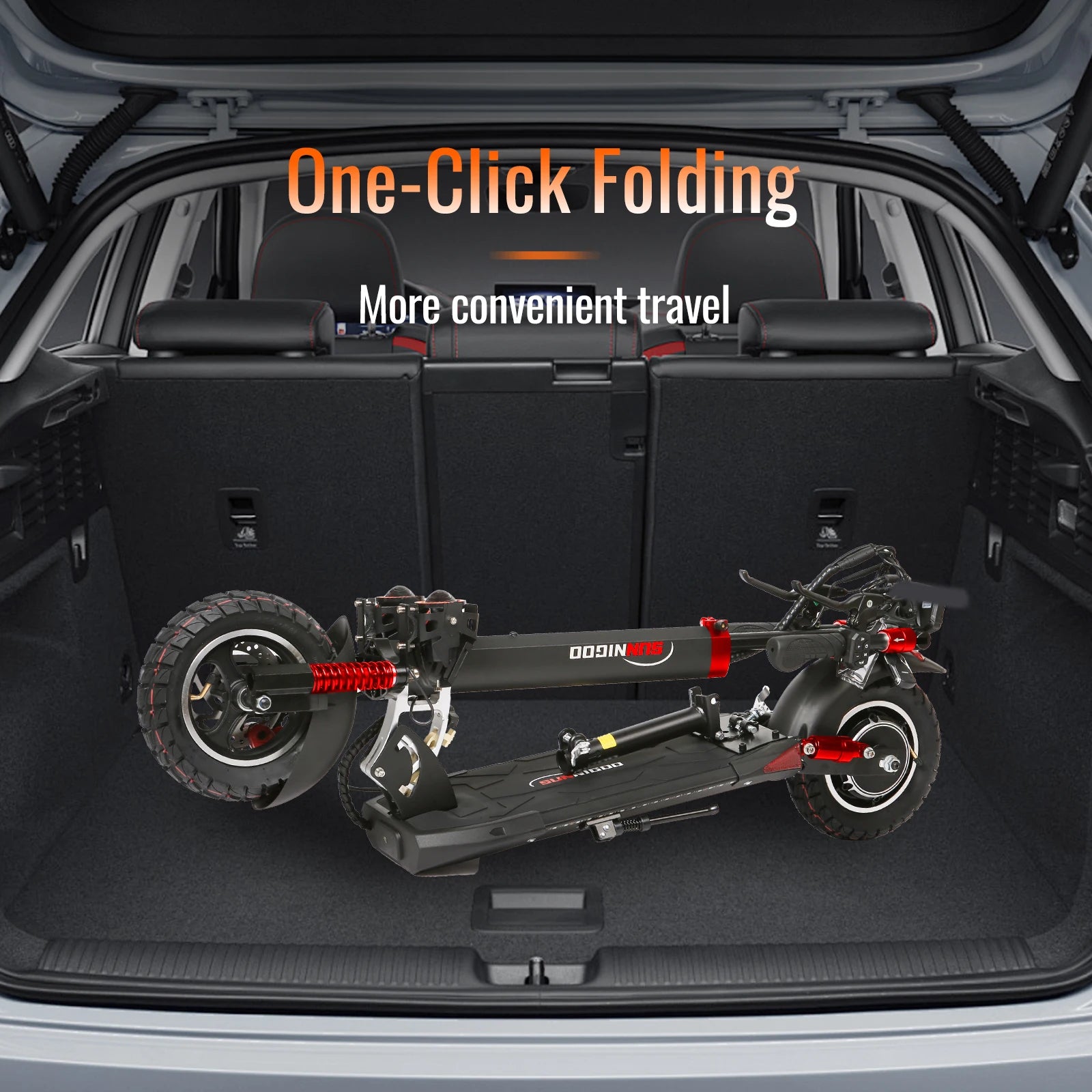 10Inch Off-Road Tire Portable E-scooter SUNNIGOO 800W 48V15Ah Scooter for Adults Big Power-4