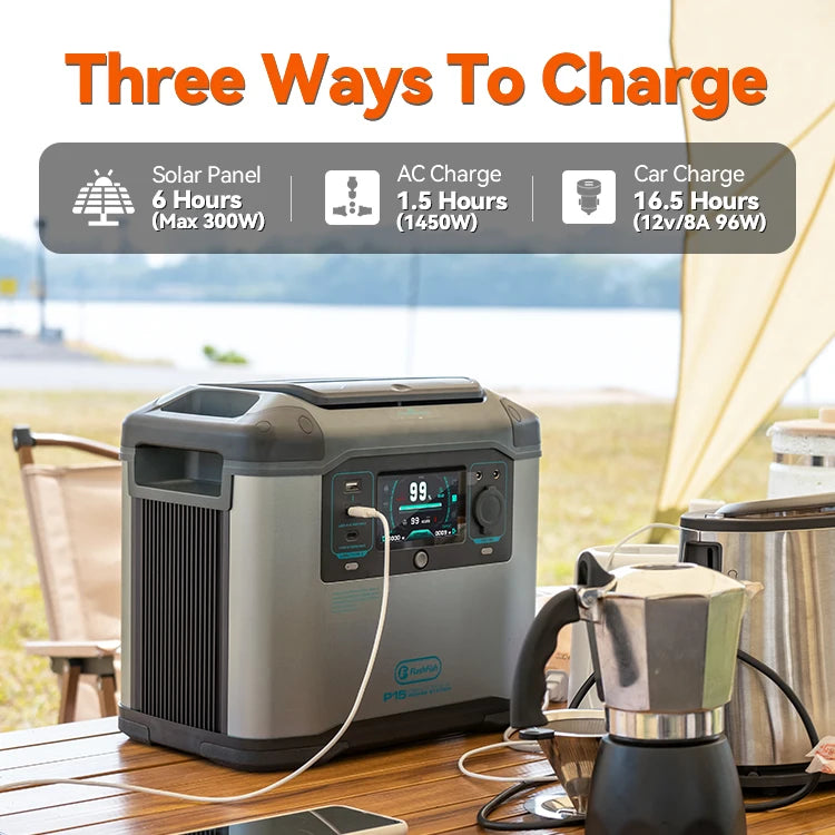 FlashFish P15 EU US in Stock High Capacity 110v 220v 230v 280000mAh 1500w 2000w Portable Station Solar Power Bank With Panels-2