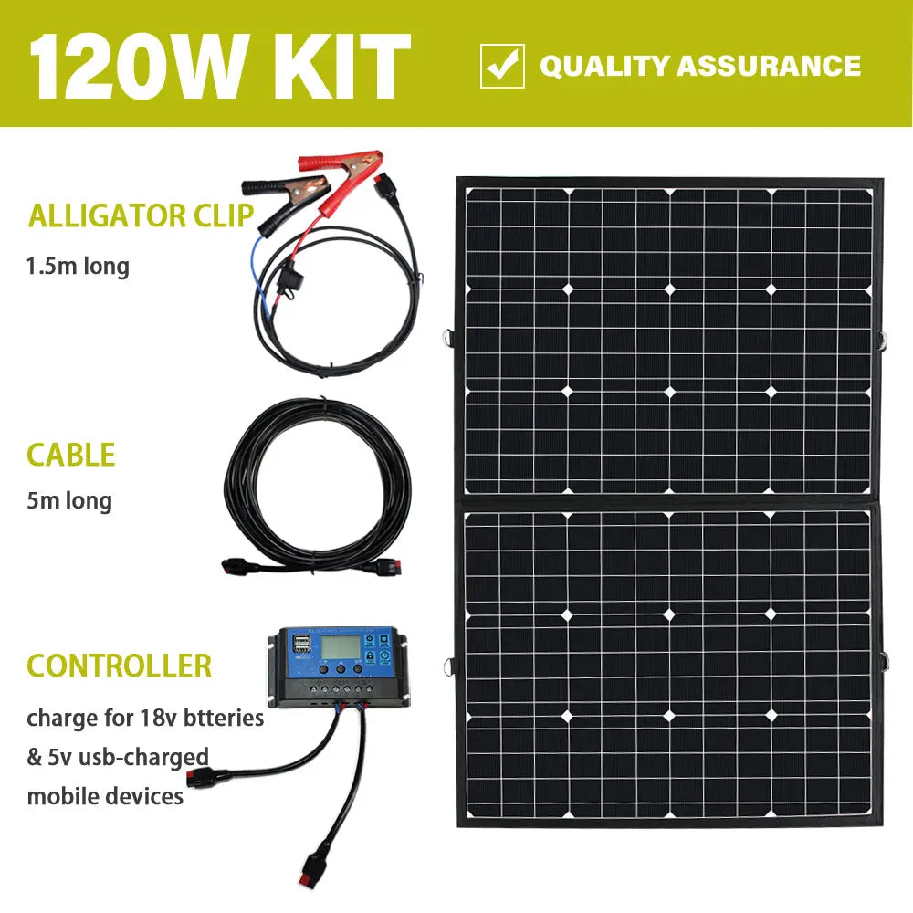 120w Waterproof Monocrystalline Fabric Portable Foldable Blanket 180w 240w 300w Folding Solar Panel-1