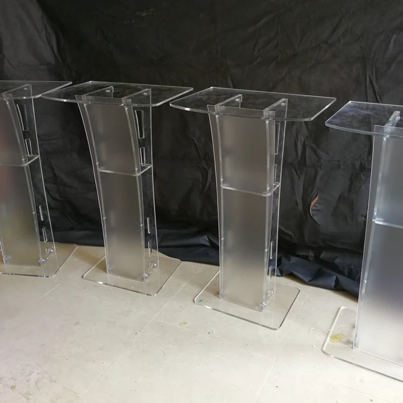 Acrylic Pulpit for Churches Acrylic Podium Stand With LED Lights Acrylic Lectern-5