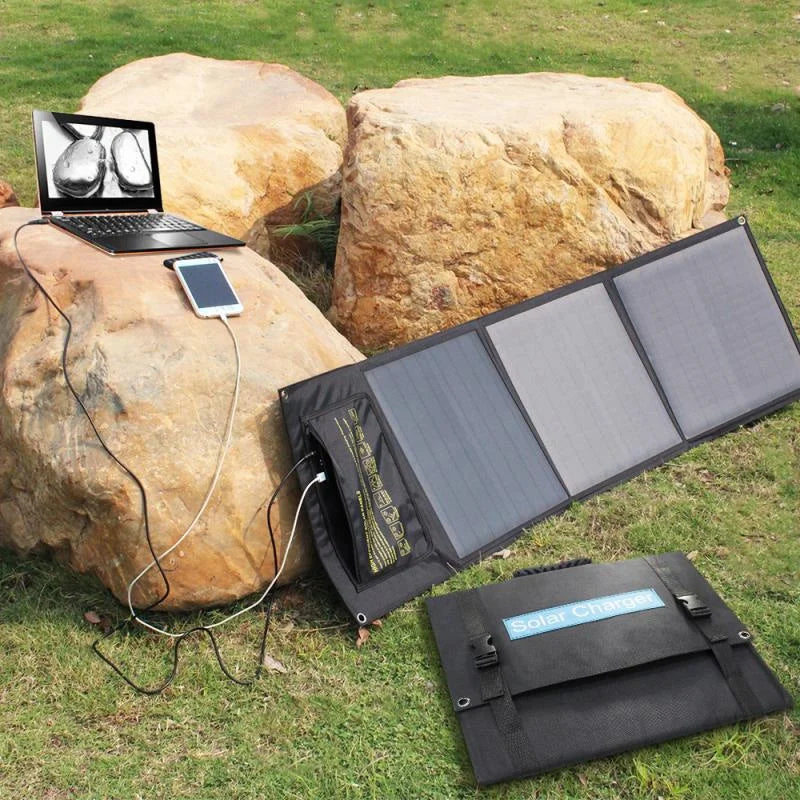 Portable Foldable Solar Panel 21W 28W 60W 100W Sun Power Charger Waterproof Solar PV Photovoltaic Cleaner System-4