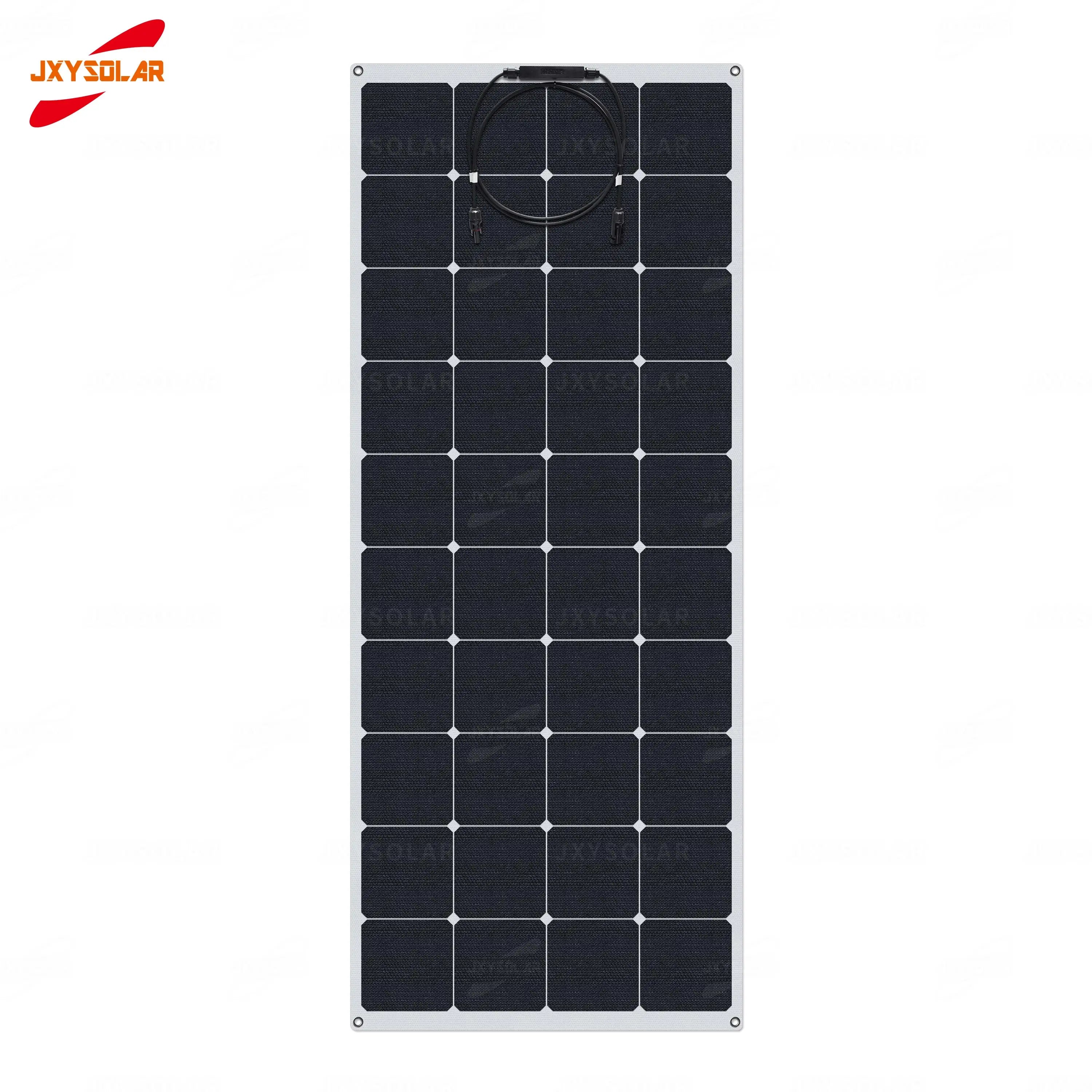 135W 22.8V ETFE Sunpower Cells High Efficiency Marine Semi Flexible Solar Panels for Yachts Boats RVs Cars Campervans Roofs-1