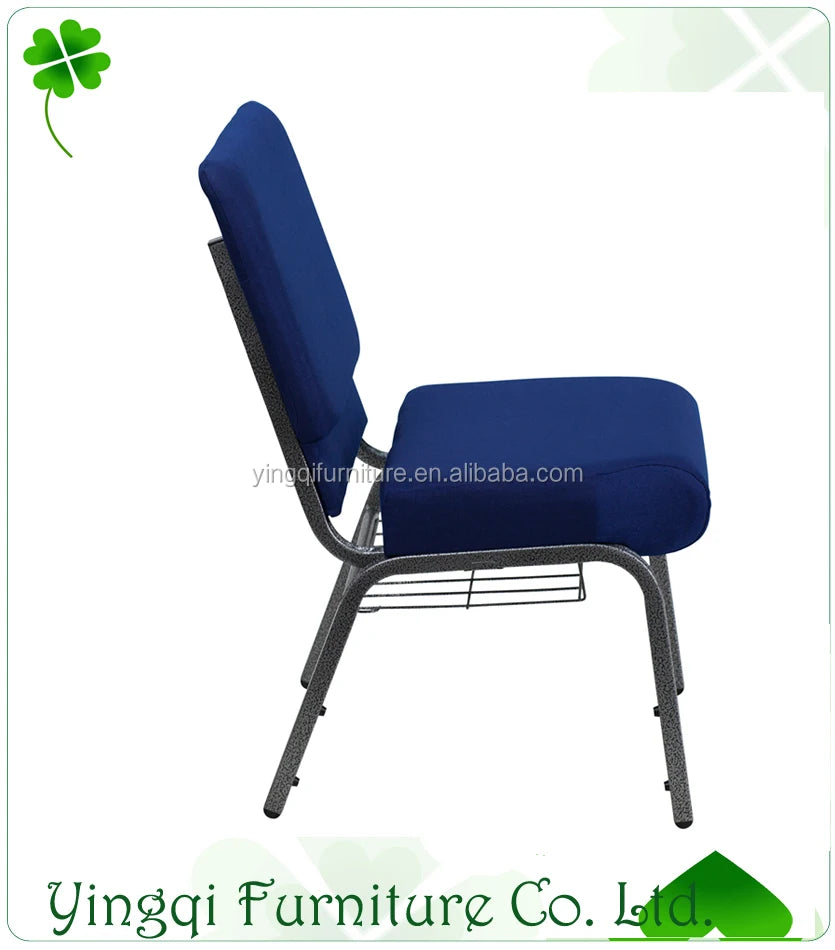 Wholesale Stacking Church Chair with Bookshelf-1