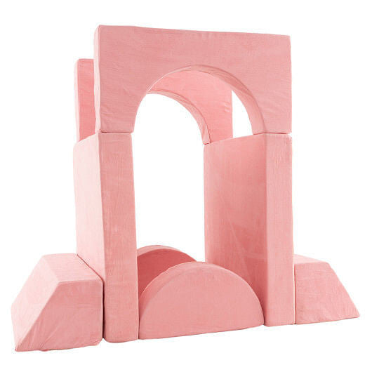 8 Pieces Kids Modular Play Sofa with Detachable Cover for Playroom and Bedroom-Gray-4