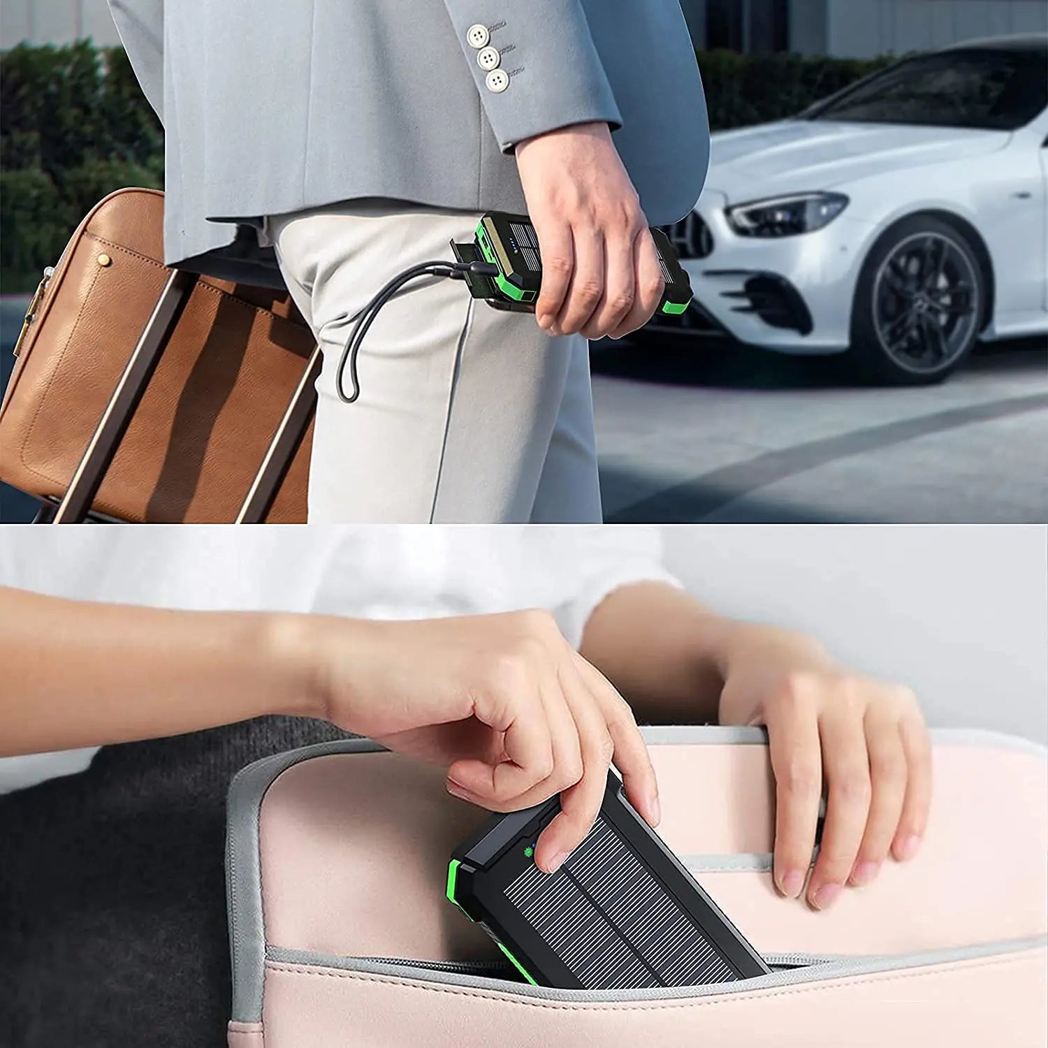 Trending Products 2025 New Arrivals Solar Power Bank 20000mah Solar Charger Waterproof 8000mah 10000mah 2 USB Portable-2