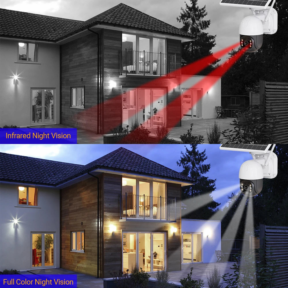 ICSEE 4MP 4G Wifi Outdoor Solar Camera CCTV Powered Wireless 4G PTZ Camera Solar Panel 4G ICSEE Wifi Security Camera-3
