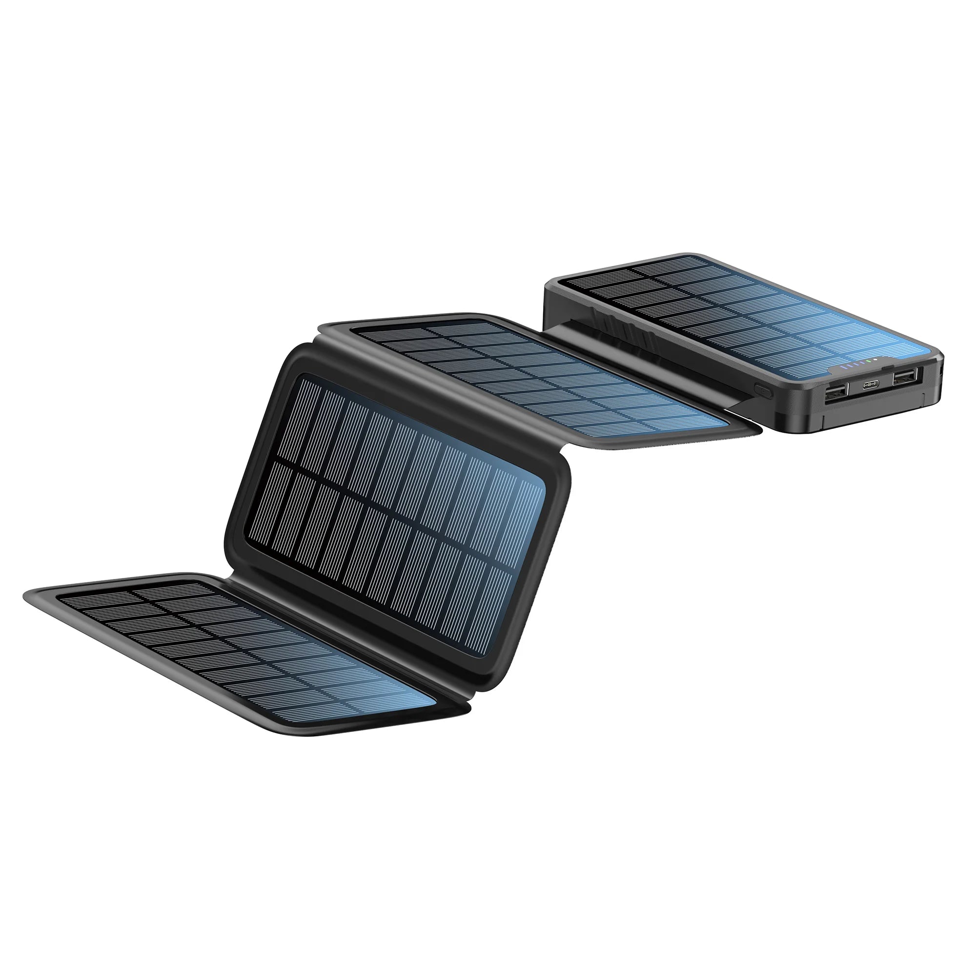 2025 Best Seller Outdoor Camping Solar Phone Charger 20000mAh Portable Large Capacity With 4 Foldable Solar Panels Power Bank-4