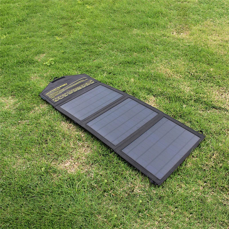 Portable Foldable Solar Panel 21W 28W 60W 100W Sun Power Charger Waterproof Solar PV Photovoltaic Cleaner System-0
