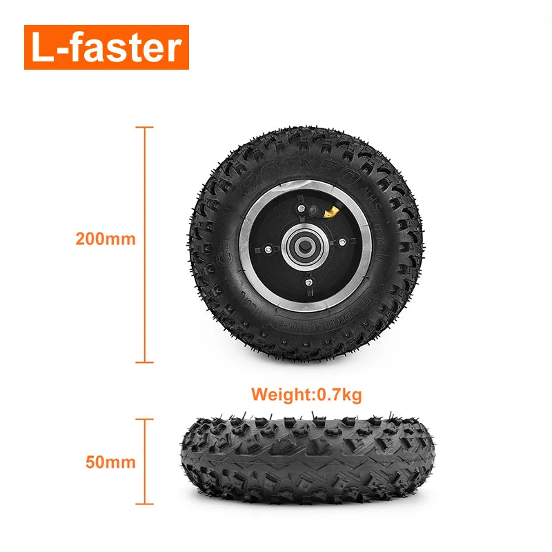 8 Inch Inflated Wheel 200x50 Pneumatic Off-road Tire for Electric Mountain Skateboard Scooter Bike-2