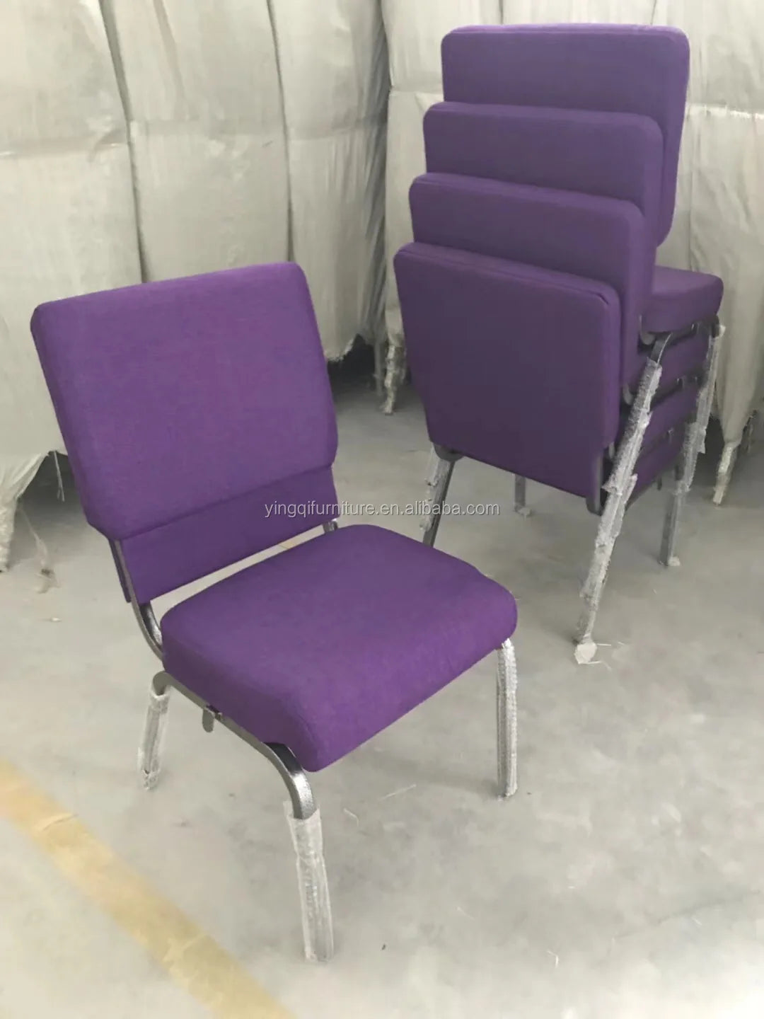 Wholesale Stacking Church Chair with Bookshelf-5