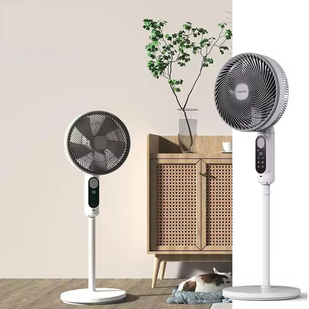 Power Dream Battery Chargeable Solar Powered Table Fan for Home with Solar Panel Included-1
