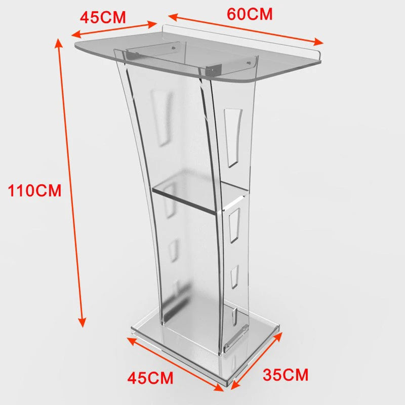 Acrylic Pulpit for Churches Acrylic Podium Stand With LED Lights Acrylic Lectern-0