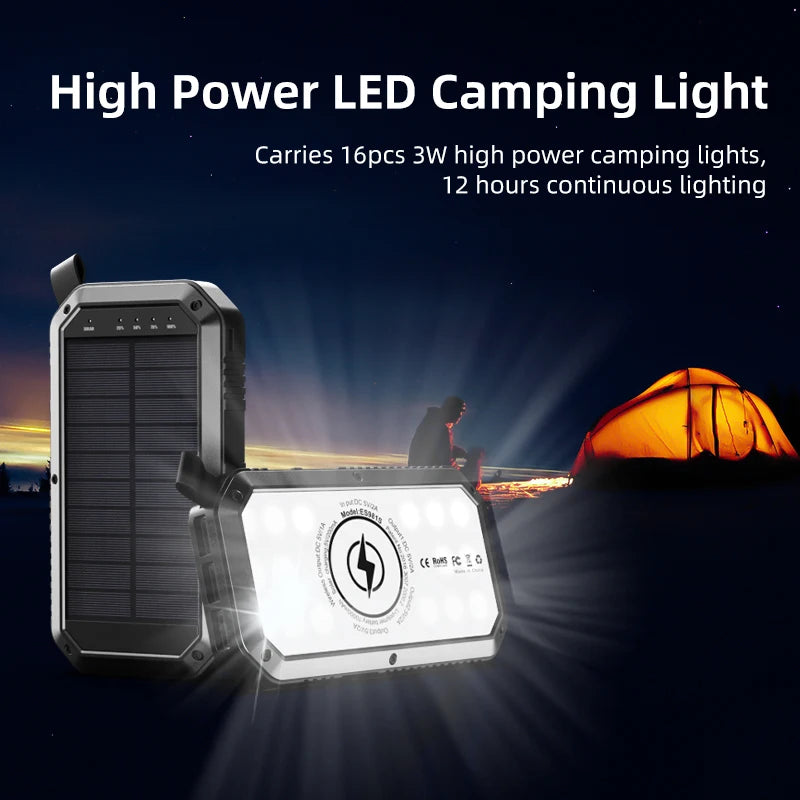 NEW Waterproof Solar Power Bank 10000mah Dual USB ABS Solar Battery Charger Travel Powerbank for All Phone-5