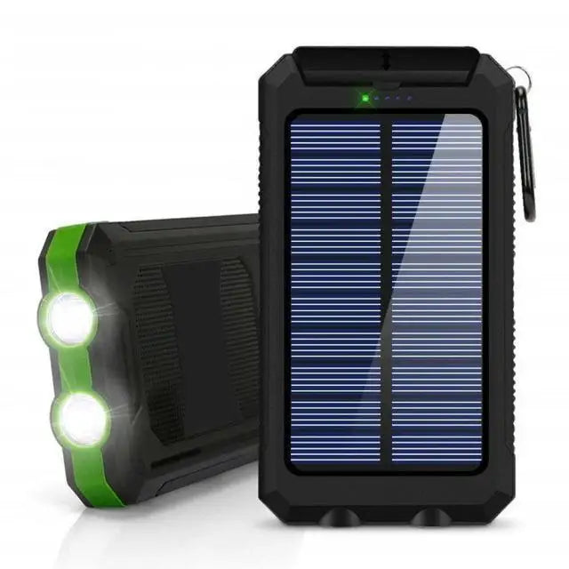 10000mah/20000mAh S11 with Solar Panel Portable Powerbank Dual USB Cell Phone Charger External Battery Power Bank with Light-8