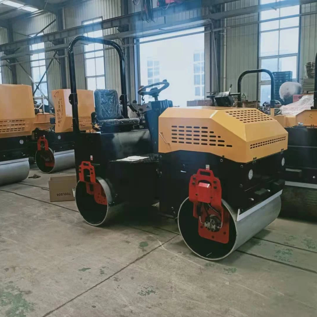 Hot Sale AOWEI AWT-1000 High Quality Full Hydraulic Yuchai Engine Vibratory Double Drum Road Roller Compactor High Efficiency-3
