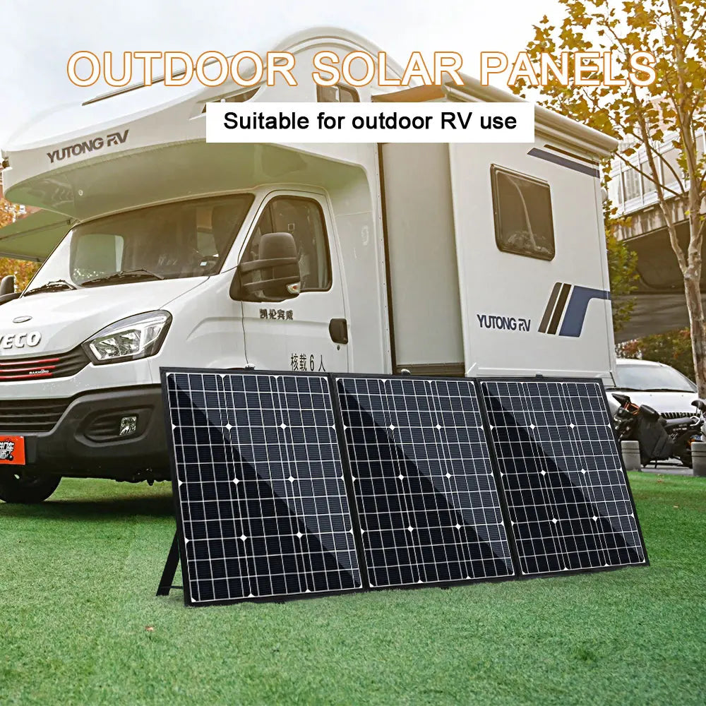 180W Foldable Solar Panel with Water Resistant Mono-Crystalline Battery Charger for Outdoor Use-4