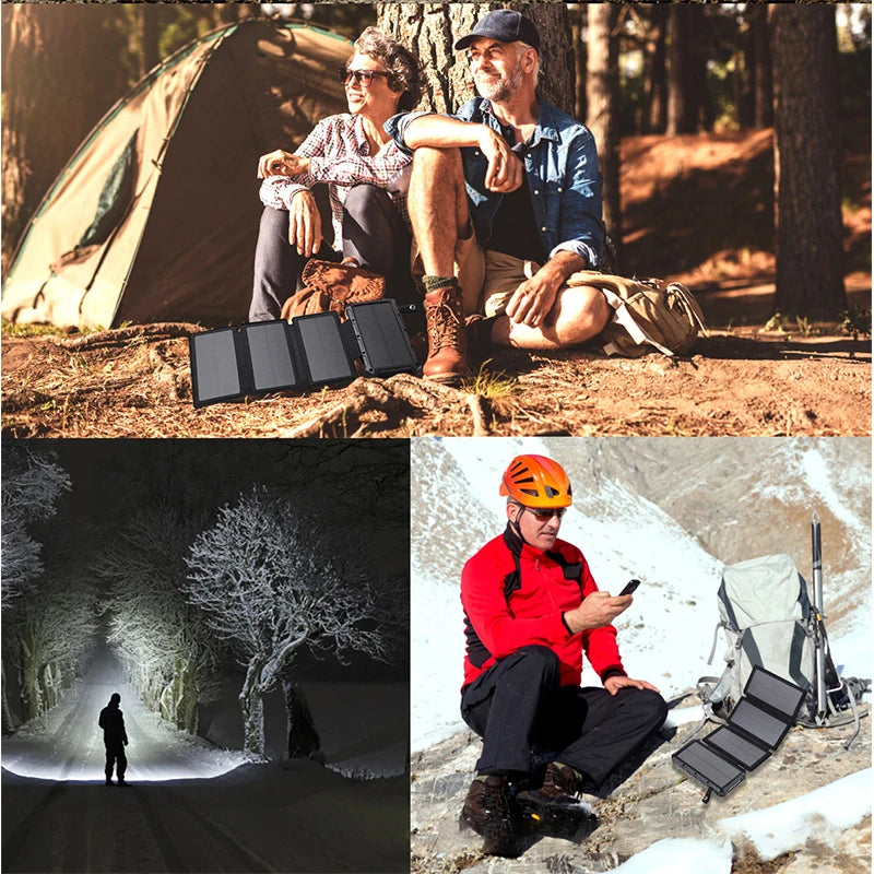 High Efficiency Waterproof Foldable Solar Powered Portable Solar Panel Charger Power Bank for Cell Phone Mobile Phones-4