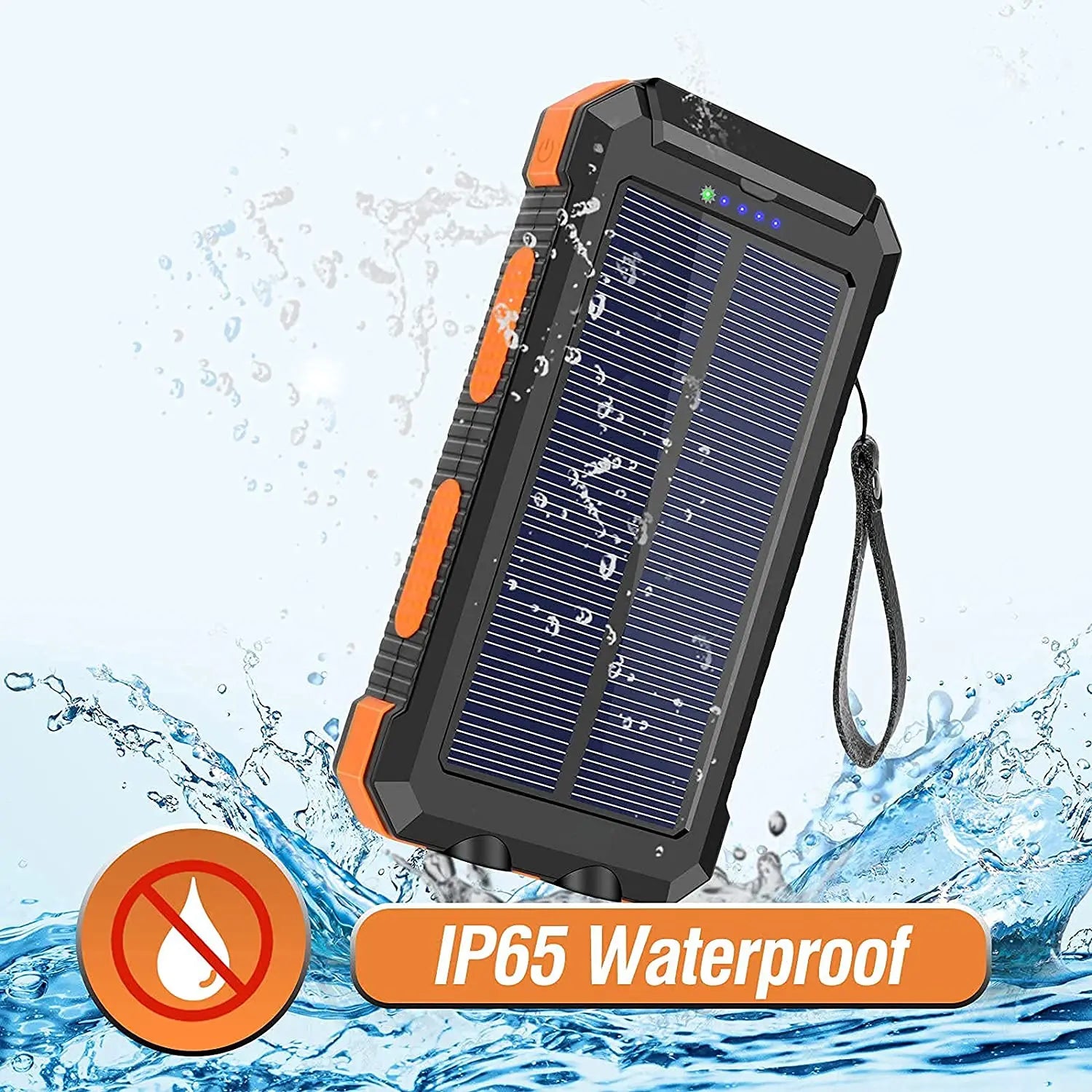 Trending Products 2025 New Arrivals Solar Power Bank 20000mah Solar Charger Waterproof 8000mah 10000mah 2 USB Portable-4