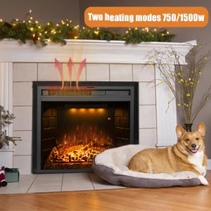 Luxstar 33-Inch Modern Electric Fireplace Insert Factory Wholesale Cheap Built-in Decorative with Heat for Household Use-3