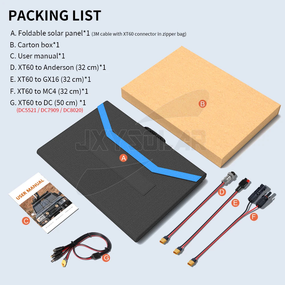 Free Worldwide Shipping 500 Watt 36 Volt Ultra-Portable Foldable Solar Panel Solar Blanket Portable Solar Panel Foldable OEM&ODM-2