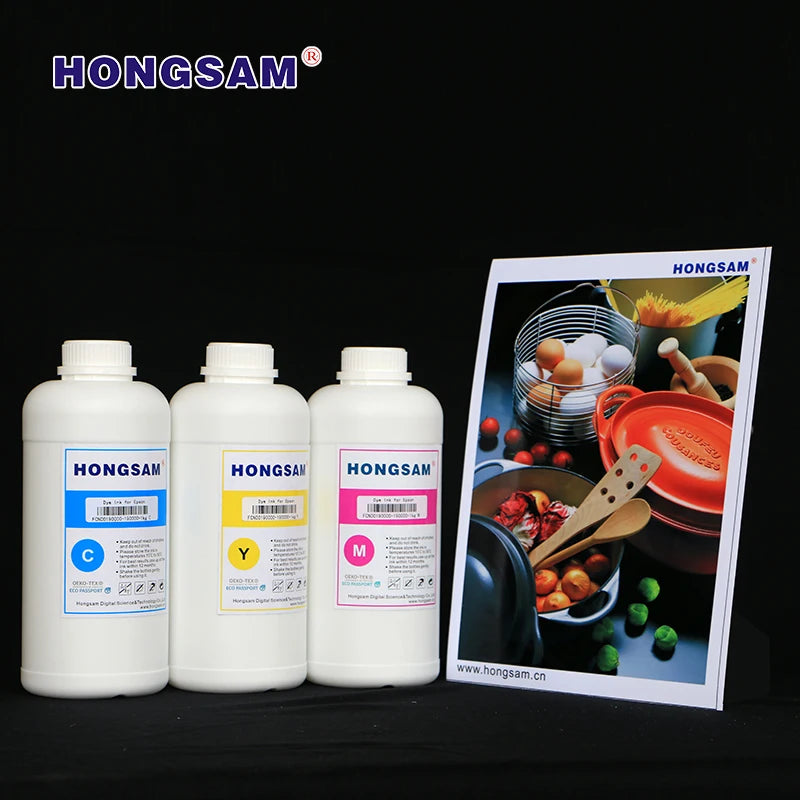 HONGSAM Water Based 1 Liter High Light Fastness Dye Ink for CANON Pro 2000 4000 Large Format Printers-4