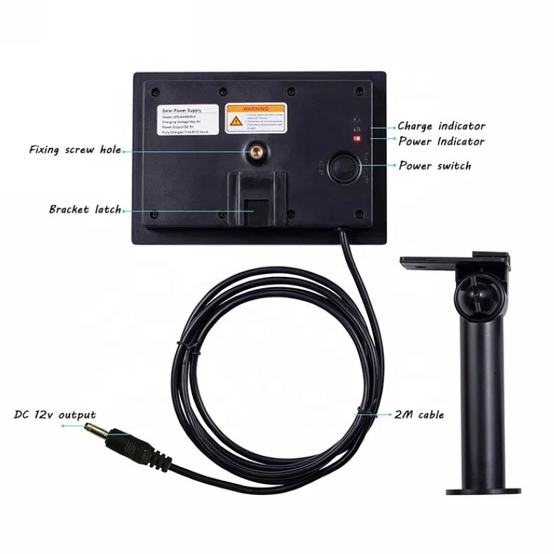 OEM ODM Outdoor Security Camera Solar Panel with Built-in Battery 12V/9V/5V Plastic IP65 Waterproof-1