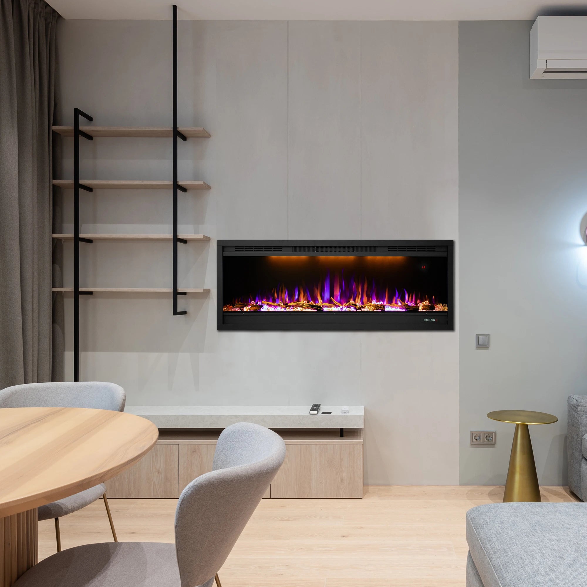 Luxstar 42-Inch Modern Electric Fireplace Heater Recessed and Wall-Mounted for Household and Hotel Use Hot Sale-1