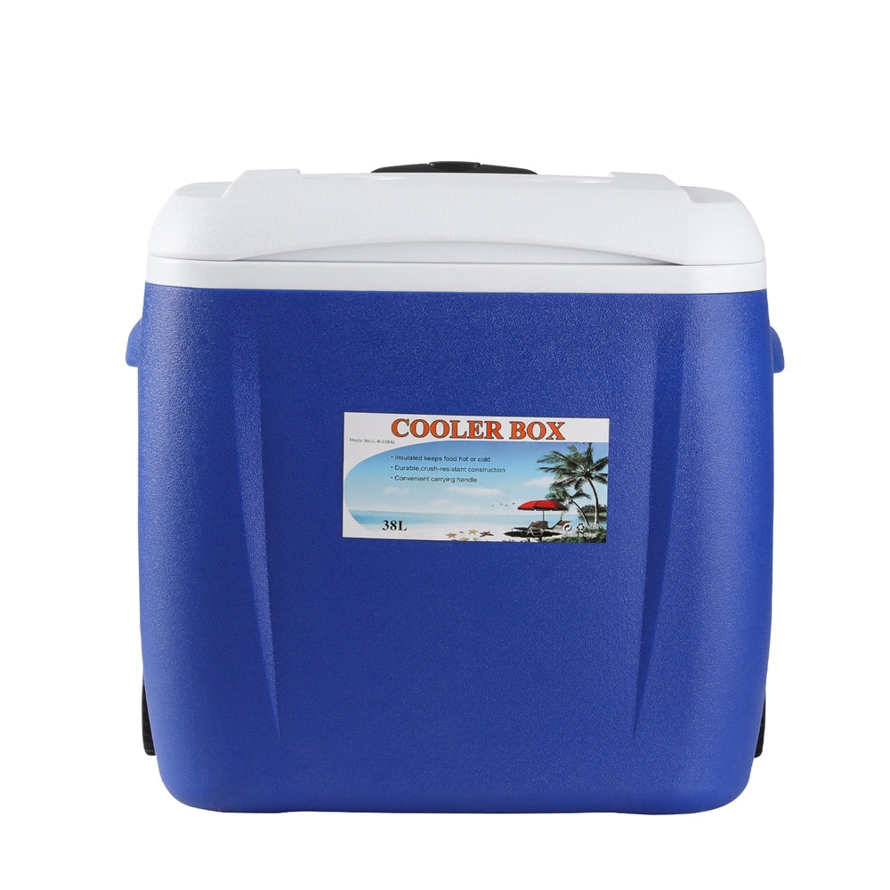 NNEDSZ Glacio 38L Portable Ice Cooler Box With Wheels Camping Fridge-2