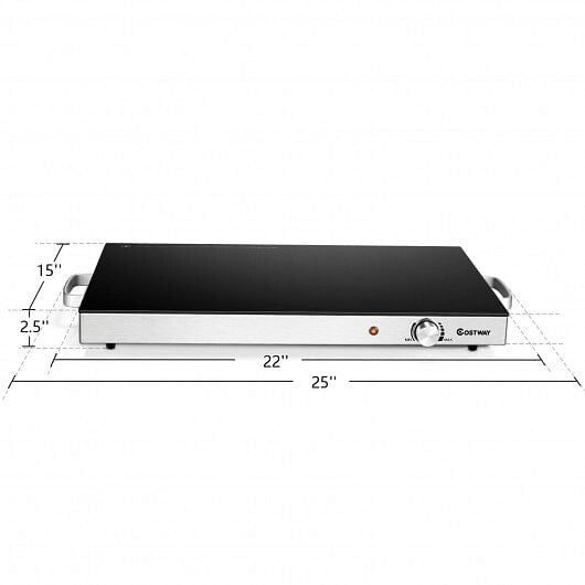 22 x 14 Inch Electric Warming Tray Hot Plate Dish Warmer with Adjustable Temperature-2
