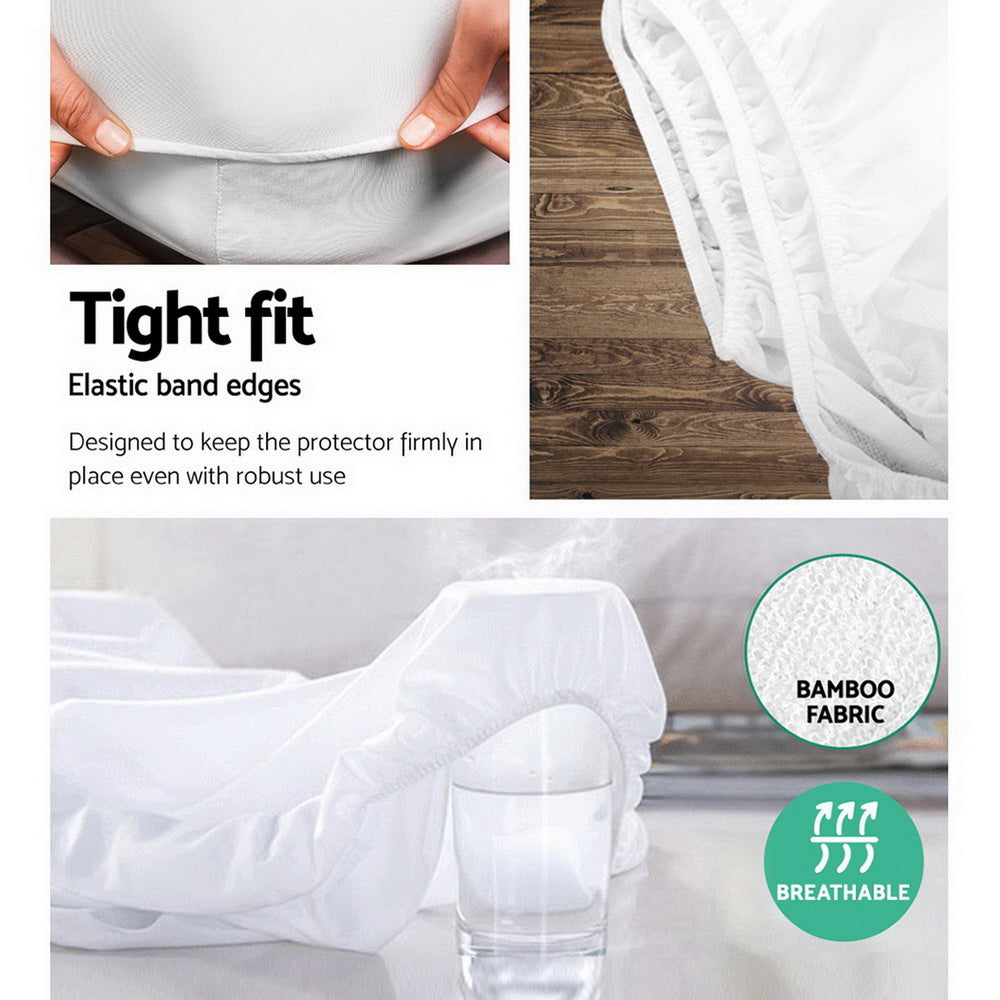 NNEDSZ Bedding Double Size Waterproof Bamboo Mattress Protector-4