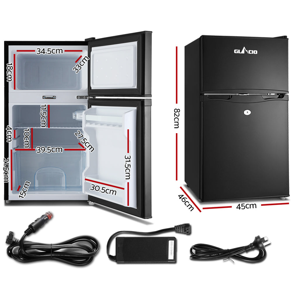 NNEDSZ 90L Portable Fridge Bar Freezer Cooler Upright 12V/24V/240V Caravan Car-1