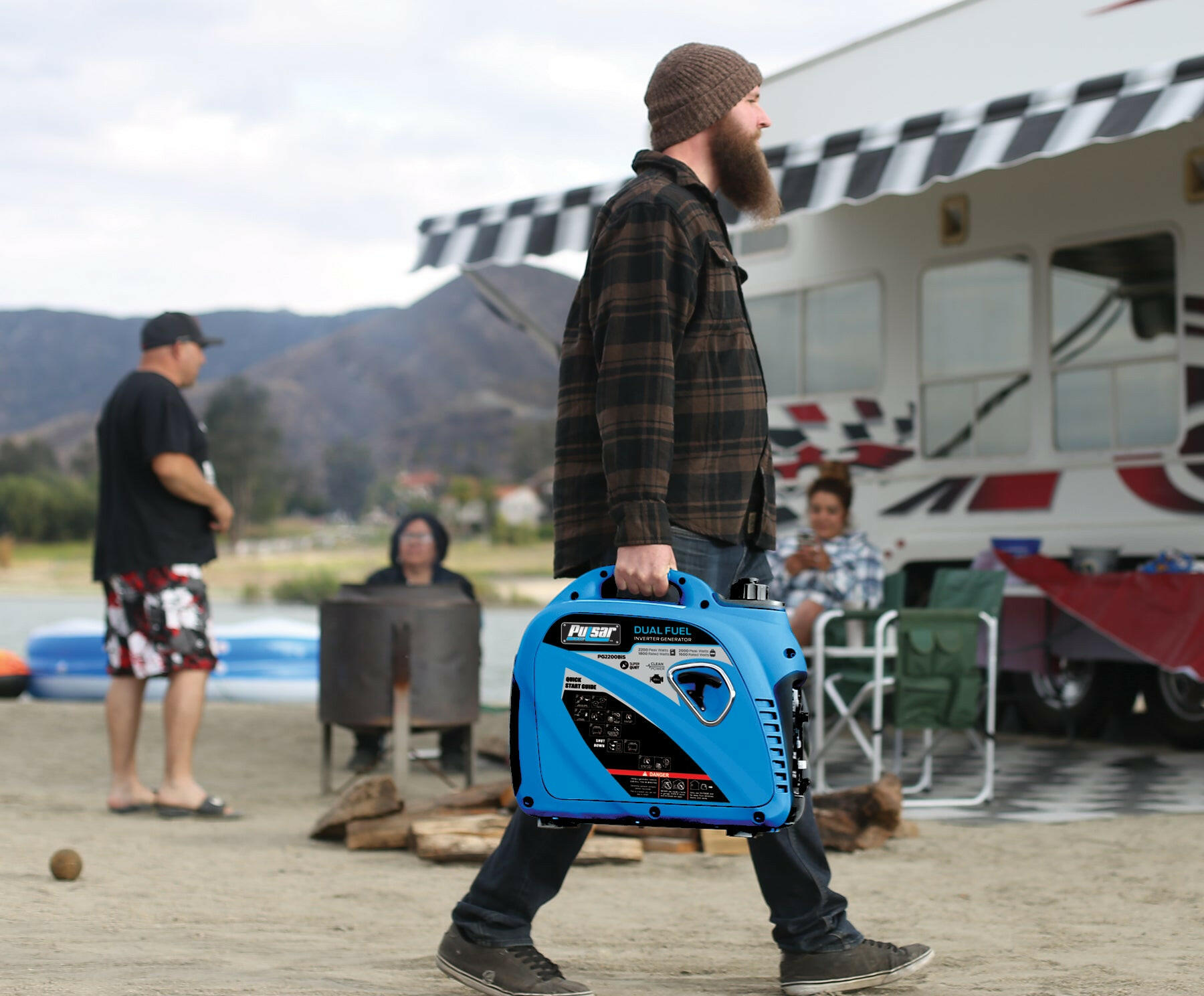 Pulsar 2200W Parallel Ready Portable Dual Fuel Inverter Generator PG2200BiS-3