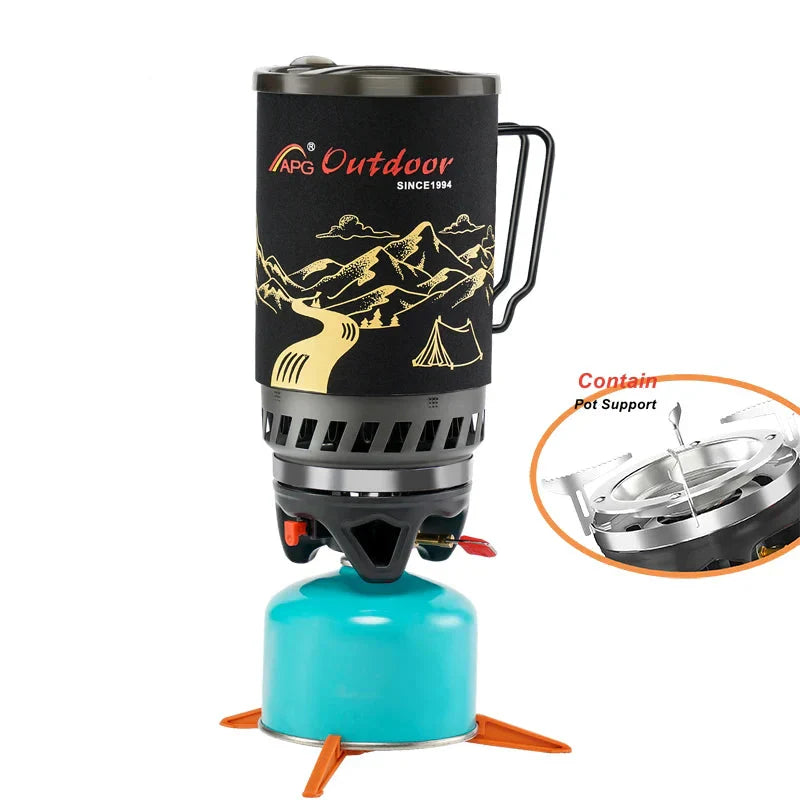 1400ml Heat Exchanger Camping Stove Black-3
