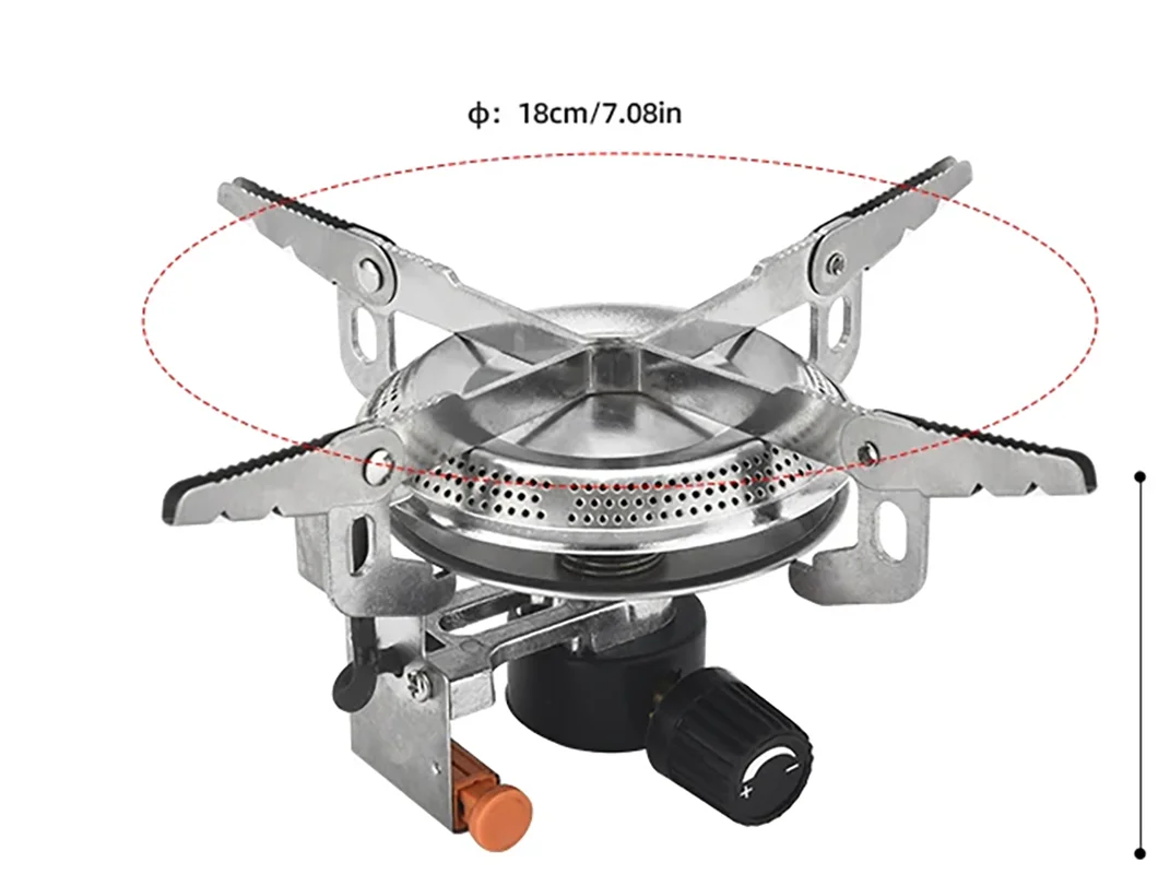 Ultralight Camping Gas Stove Head Silver-1