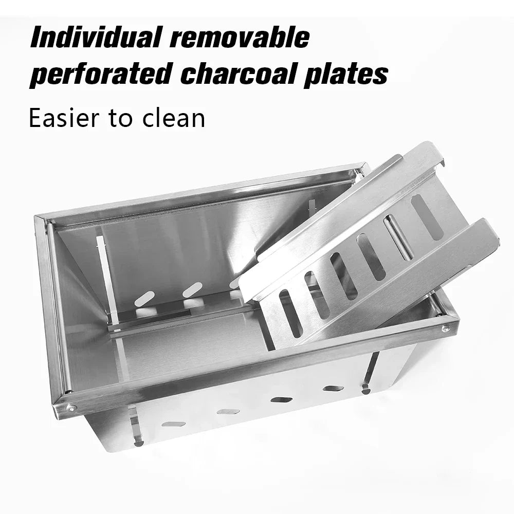 IGT Camping Folding Barbecue Stove Silver-2