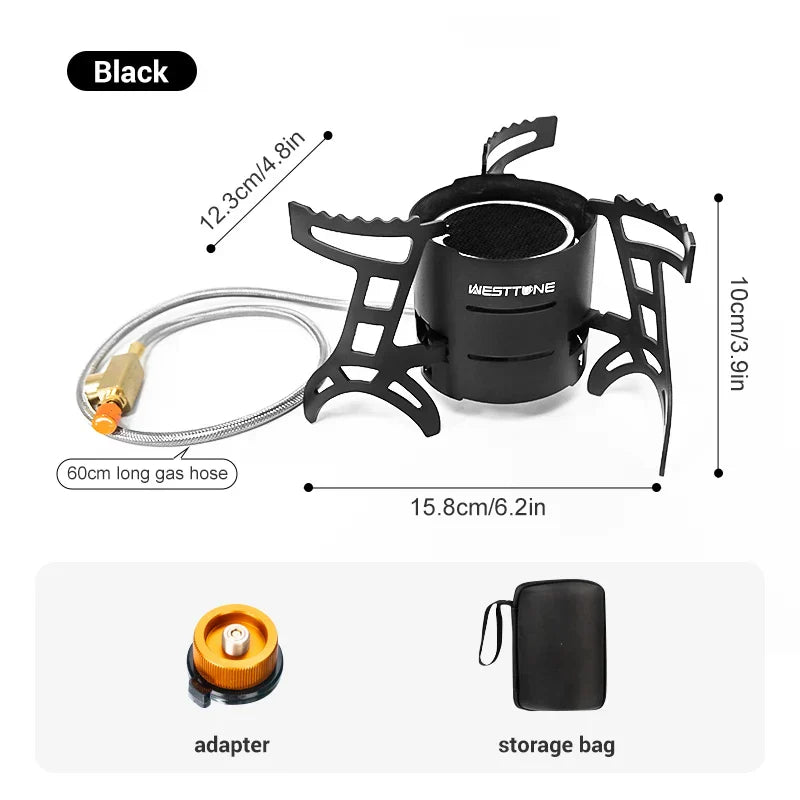 2600W Infrared Camping Stove Black-1