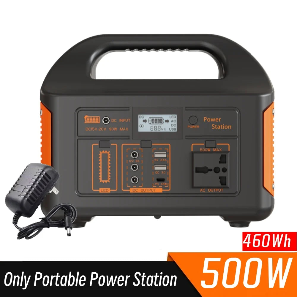 New Arrival Outdoor Portable 500W Power Station Power Generator 110V 220V LED Light Emergency Solar Power Bank for Home Camping-5